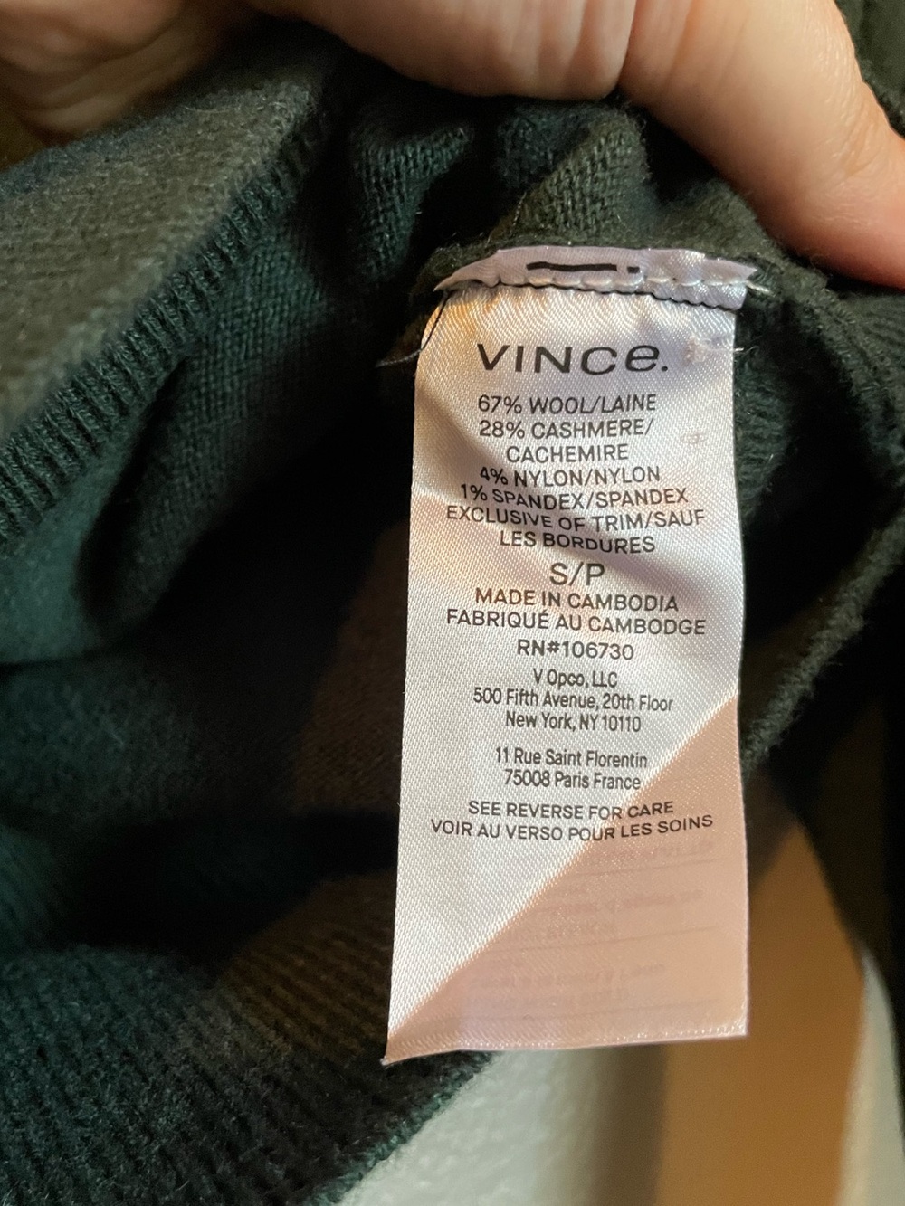 New Vince Small Forest Green Metal Button Cashmere Wool Cardigan Top Ret $398! - Picture 9 of 13